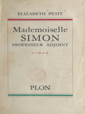 cover image of Mademoiselle Simon